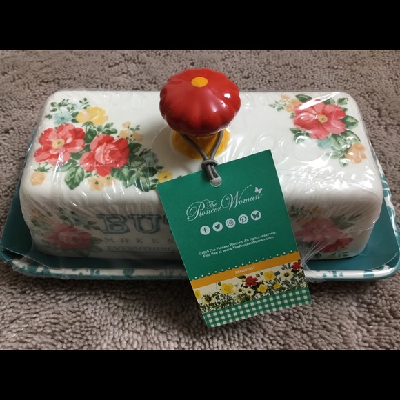 Pioneer Woman Vintage Floral Butter Dish - Picture 5 of 8